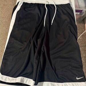 Nike Black Athletic Shorts with White Trim